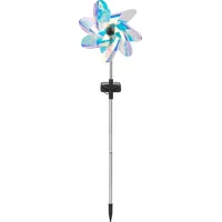 NORTHPOINT LED Solar Gartenstäbe Außenbereich umweltfreundlich wetterbeständig Windmühle Glitzer
