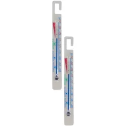 HundB Kühlschrank Thermometer 2 Stück je ca 15cm analog Temperaturmesser für Kühlschrank Gefrierschrank Thermometer zur Temperaturkontrolle Küche
