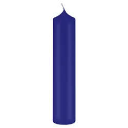 Kopschitz Kerzen lange schlanke Altarkerzen, Kaminkerzen Royalblau 300 x Ø 40 mm, 4 Stück, Kerzen mit Dornbohrung in RAL Kerzengüte Qualität