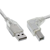 InLine USB 2.0 Kabel, A an B rechts abgewinkelt,