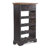 DESIGN DELIGHTS Flaschenregal, Graubraun, Holz, 55x85x23 cm, Wohnzimmer, Regale, Weinregale