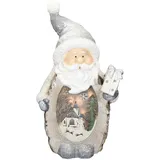 ECD Germany Weihnachtsmann 52 cm grau/weiß