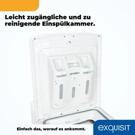 GGV Exquisit Exquisit Waschmaschine 7,5kg, Toplader, Waschmaschine schmal, Energieklasse A, 1200 U/Min, Startzeitvorwahl, Kurzprogramm, LTO51207-030A weiss