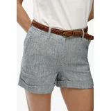 Superdry Mid Rise Linen Shorts Blau 30