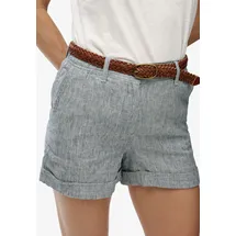 Superdry Mid Rise Linen Shorts Blau 30