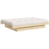 Karup Design Kanso Bed, Stauraumbett, Bett mit oder ohne Schubladen«, Bett mit/ohne Schubladen, inkl Lattenrost, FSC®zertifiert