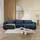 petits-meubles U-sofa 4-sitzig umbaubar Truhe Evy Blau