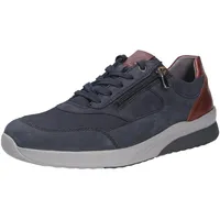 WALDLÄUFER Herren Sneaker 654001-419/217 in MARINE COGNAC (Größe:42 1/3