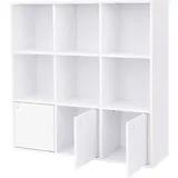 VASAGLE Regalschrank, LBC33WT weiß 97,5 x 29,0 x 97,5 cm