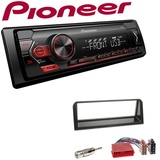 Pioneer 1-DIN Autoradio USB AUX Android Einbauset für Peugeot 106 1991-2003