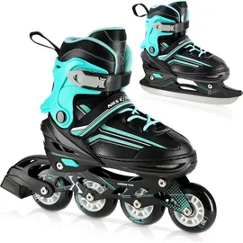 Nils Extreme 2in1 Inlineskates/Schlittschuhe Nils Extreme schwarz|blau 34-38