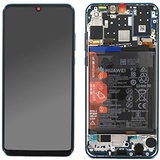 Handyteile24 ✅ Display Bildschirm Touchscreen mit Rahmen und Akku in Peacock Blue/Blau für Huawei P30 Lite - 02352RQA
