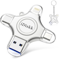 iDiskk MFi-zertifizierter 256GB USB Stick iPhone Externer iPad-Speicher iPhone USB-Flash-Laufwerk Speicherlaufwerk Kompatibel mit dem neuen iPhone iPad Pro USB C Android PC und iOS16