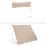 Relaxdays Klemmmarkise beige 250,0 x 120,0 cm