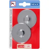 Wenko Turbo-Loc® Adapter Premium/Classic/Style Befestigen ohne bohren, Kunststoff, 6 x 1.4 x 6 cm, Chrom