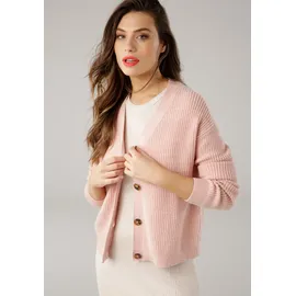 LAURA SCOTT Strickjacke Grobstrick Rosa 32/34 (XS)