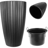 Kadax Blumentopf mit Inneneinsatz, 30 cm, Schwarz