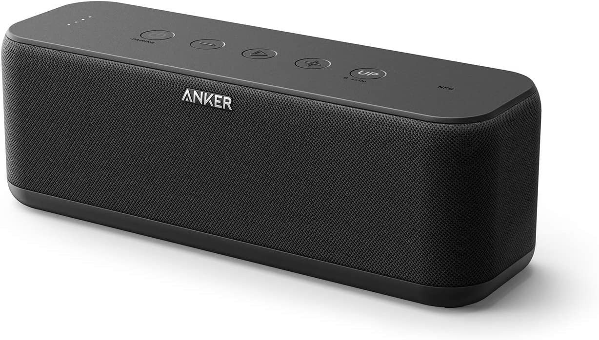 Anker Soundcore Boost - 12 Std Wiedergabe, USB-C, IPX7 Wasserschutz Bluetooth-Lautsprecher (Bluetooth, 20 W, Powerbank, Musik Player für Android, Apple, Smartphone, Iphone, Tablet) schwarz