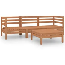 vidaXL 4-tlg. Garten-Lounge-Set Honigbraun Massivholz Kiefer