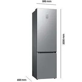 Samsung RL38C775CS9/EG Kühl-Gefrierkombination (390 l, 2030 mm hoch, Premium Edelstahl Look)