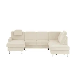 meinSofa Wohnlandschaft Mit verschiedenen Funktionen verfügbar Jana , creme , Maße (cm): B: 309 H: 87 T: 235