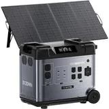 OUKITEL P5000 Pro 4000W Tragbare Powerstation mit 400W Solarpanel, 5120Wh Solar Generator, LiFePO4 Batterie, 15 Ausgang, APP, Portable Power Station für Camping, Reisen, Wohnung