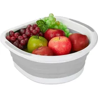 Relaxdays faltbares Sieb, Weiß,Grau