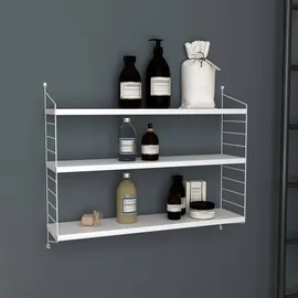 [en.casa] Wandregal 2 tlg. 60 x 20 x 30 cm Weiß