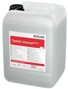 ECOLAB Topmatic Universal Special Spülmaschinenreiniger, Kraftvolle Reinigung für glänzende Ergebnisse in einem Spülgang, 12 kg - Kanister