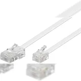 goobay RJ45-RJ11 Anschlußkabel 3m, ws, St/St 93061
