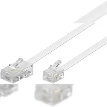 goobay RJ45-RJ11 Anschlußkabel 3m, ws, St/St 93061