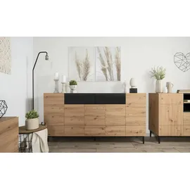 Die Möbelfundgrube Sideboard NOLA 51 A - schwarz Kommode