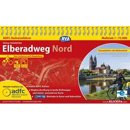 Bva Bikemedia ADFC-Radreiseführer Elberadweg Nord 1:75.000 praktische Spiralbindung, reiß- und wetterfest, GPS-Tracks Download