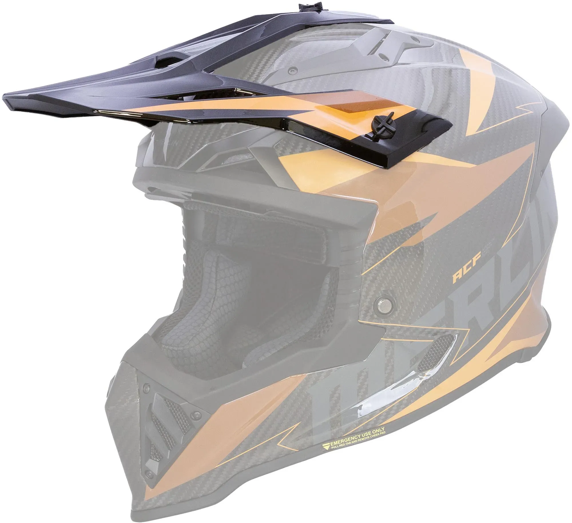 Merlin Recon Code Gloss Carbon Helmschirm für Männer