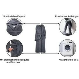 ZOLLNER Bademantel Unisex grau XXL
