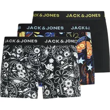 JACK & JONES Sugar Skull Boxershorts Black / Blazing Yellow L 3er Pack