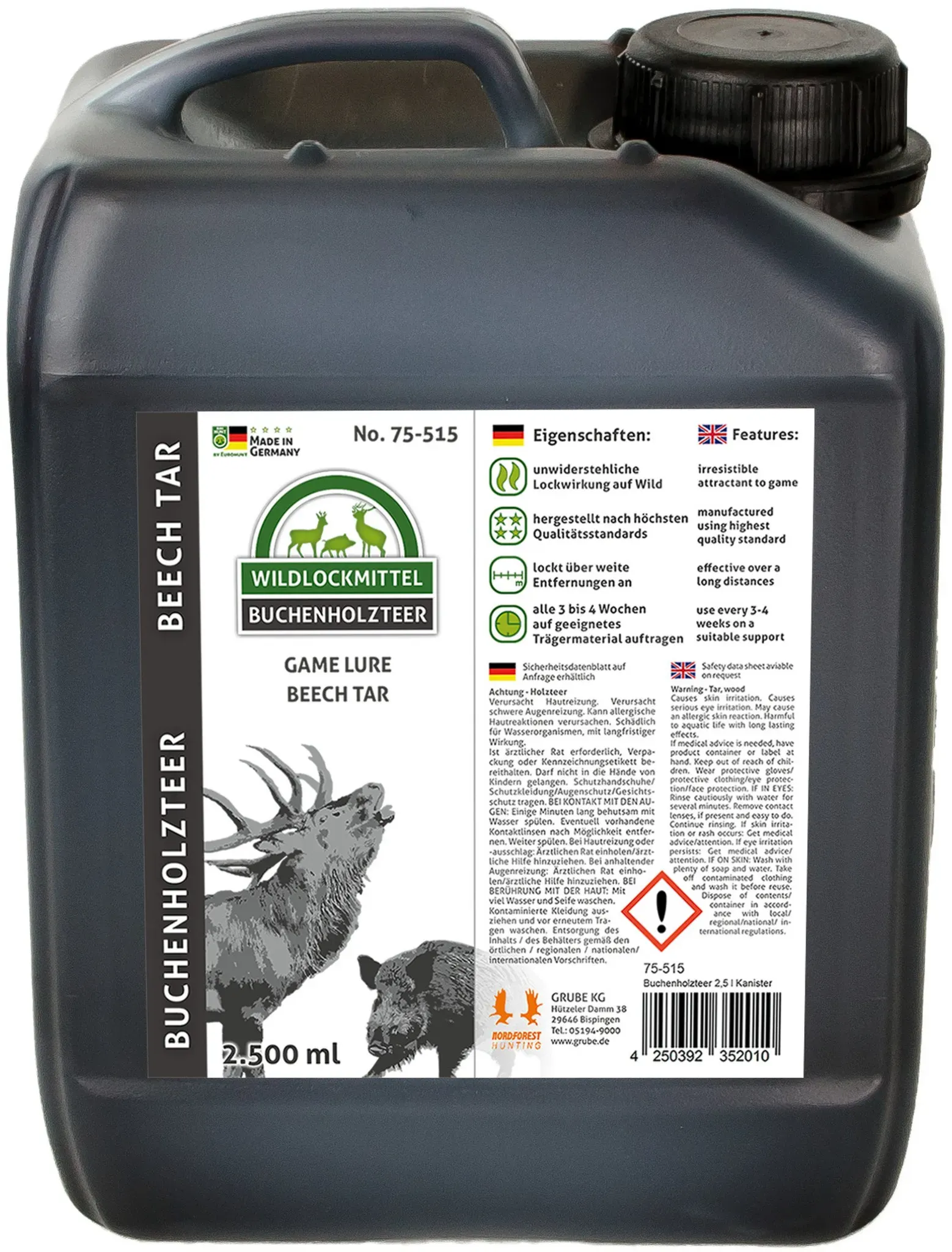 Nordforest Hunting Buchenholzteer im Kanister, 2,5 l
