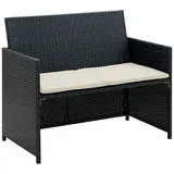 vidaXL Gartensofa 99 x 59 x 0 cm Schwarz