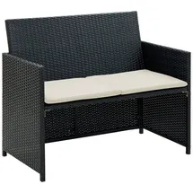 vidaXL Gartensofa 99 x 59 x 0 cm Schwarz