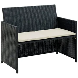 vidaXL Gartensofa 99 x 59 x 0 cm Schwarz