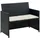 vidaXL Gartensofa 99 x 59 x 0 cm Schwarz