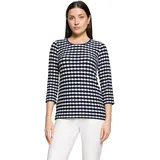 Betty Barclay Basic Shirt mit Rundhalsausschnitt 38, Dunkelblau/Weiß | 38