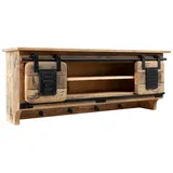 Massivmoebel24 Wandgarderobe RAILWAY 115 x 30 x 45 cm Beige
