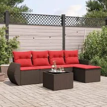 vidaXL Garten-Lounge-Set 6-tlg. braun