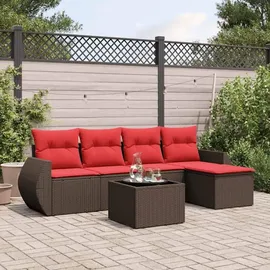 vidaXL Garten-Lounge-Set 6-tlg. braun