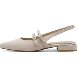 Marco Tozzi Damen Pumps weiches Feel Me Fußbett weiches Innenfutter Vegan Vegan, beige (LT.TAN), 40 EU