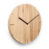 Natuhr Funkwanduhr Natuhr Funk Wanduhr Holz Solide Massivholz puristisch, modern