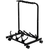 Rocktile Multistand 3-Fach Gitarrenständer mit Rollen für E/A-Gitarre