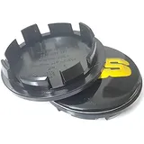 KAnduo 4 Stück Auto Radnabenkappen Radnabenabdeckung kompatibel mit für BBS 56MM 60MM 65MM 68MM,56mm- Black-Gold