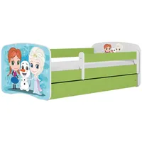 Raumhirsch furniture Kinderbett, Grün, Holzwerkstoff, Holzwerkstoff, 1 Schubladen, 80x160